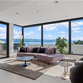 5 bedroom beachfront villa with heated pool near Omis, sleeps 9